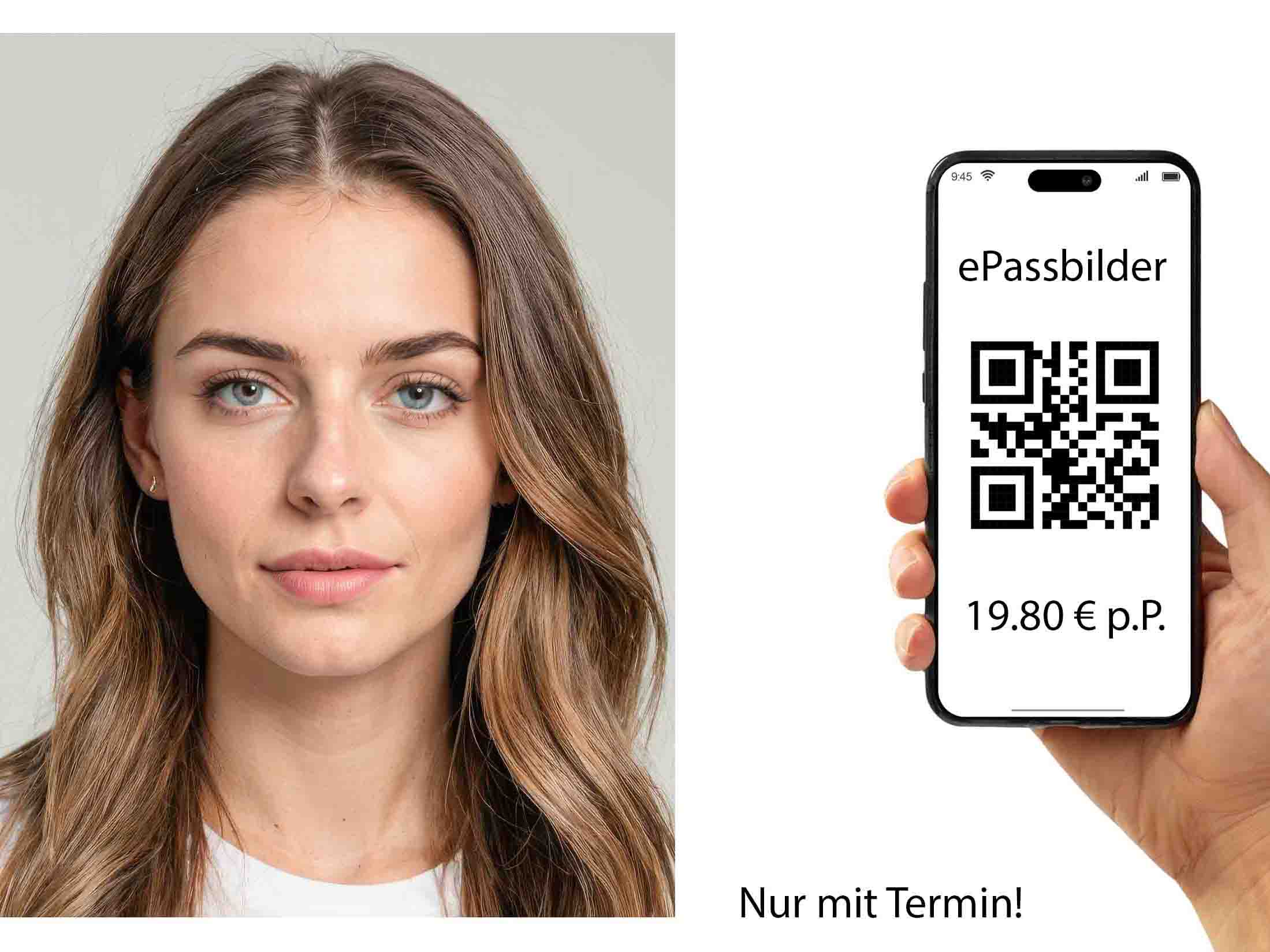 ePassbilder & biometrische Passbilder, oder Visum für 19.80 €